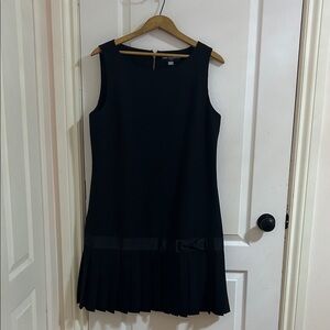 Karl Lagerfeld Black Pleated Mini Dress
